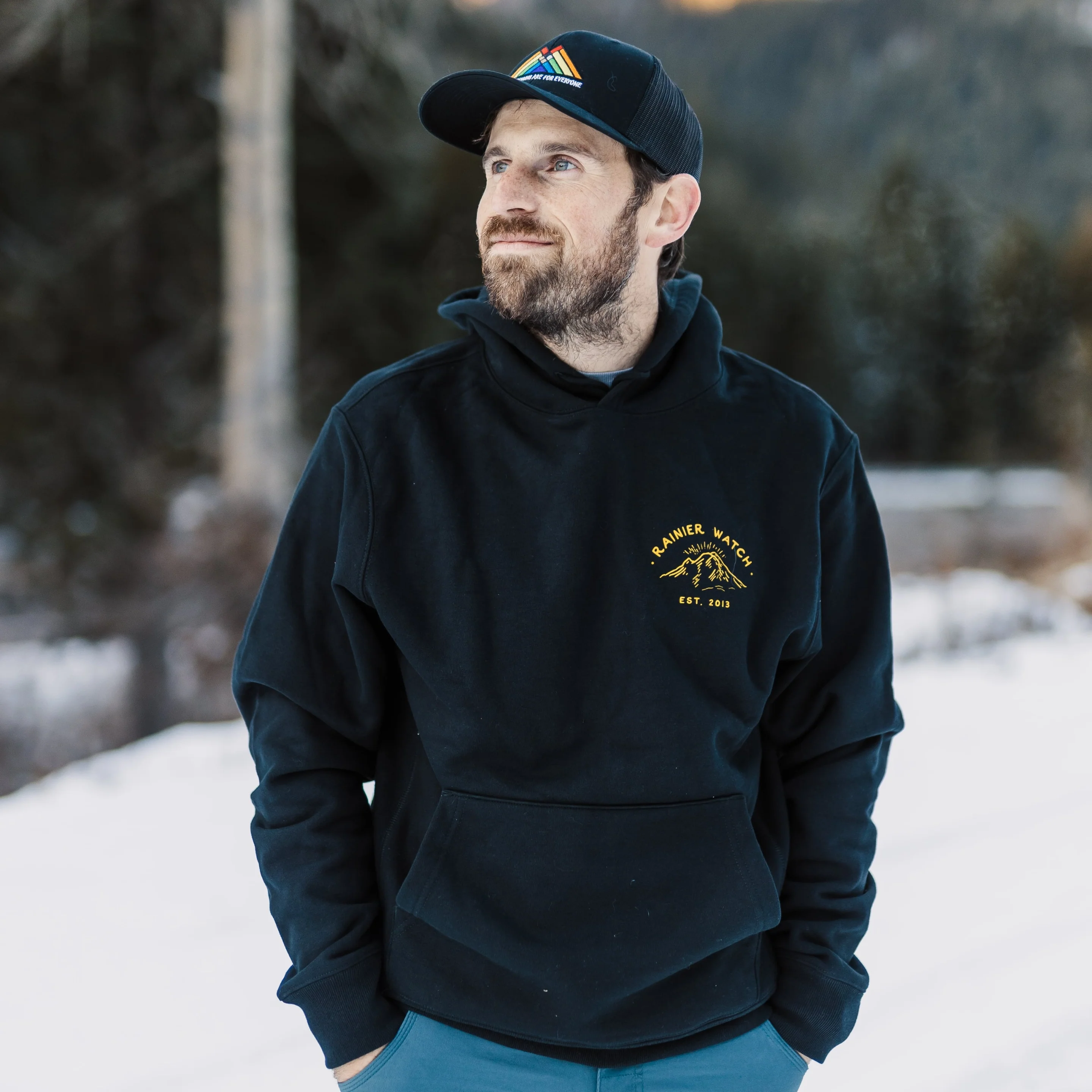 Ranger Hoodie Sweatshirt - Heavyweight - Black - Image 3